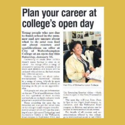 PLAN YOUR CAREER AT COLLEGE OPEN DAY